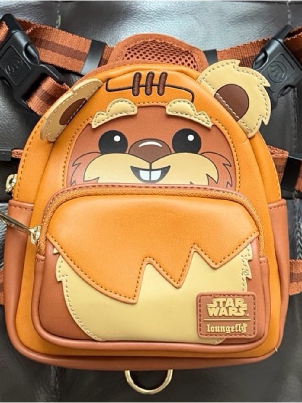 Loungefly Star Wars Orange & Tan Ewok Mini Backpack Harness